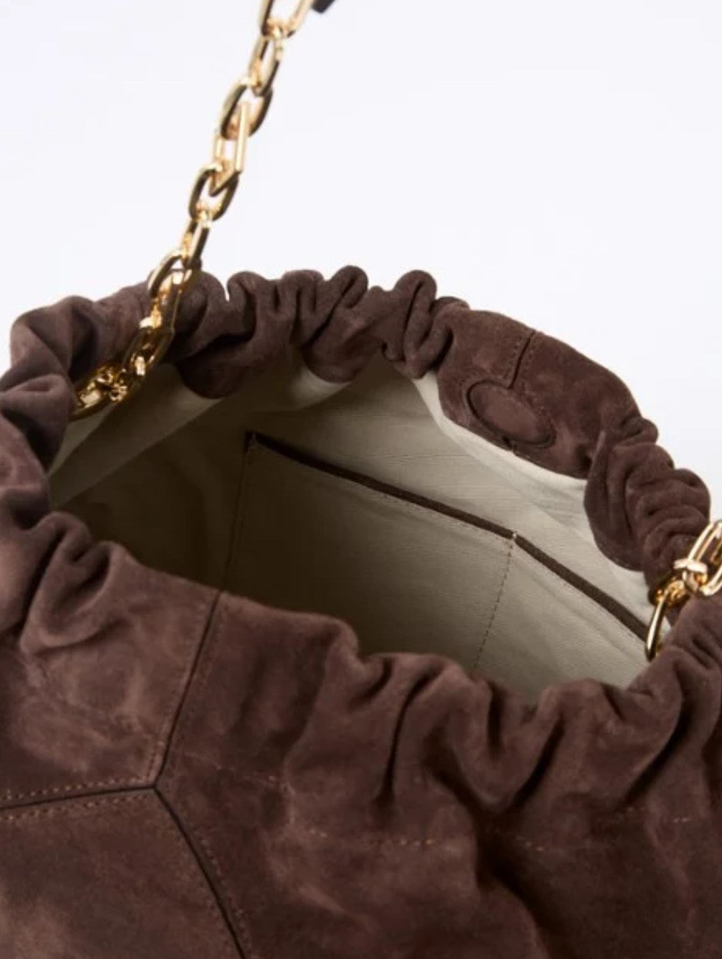 BASH JUNE M SCHOUDERTAS SUEDE - BRUIN