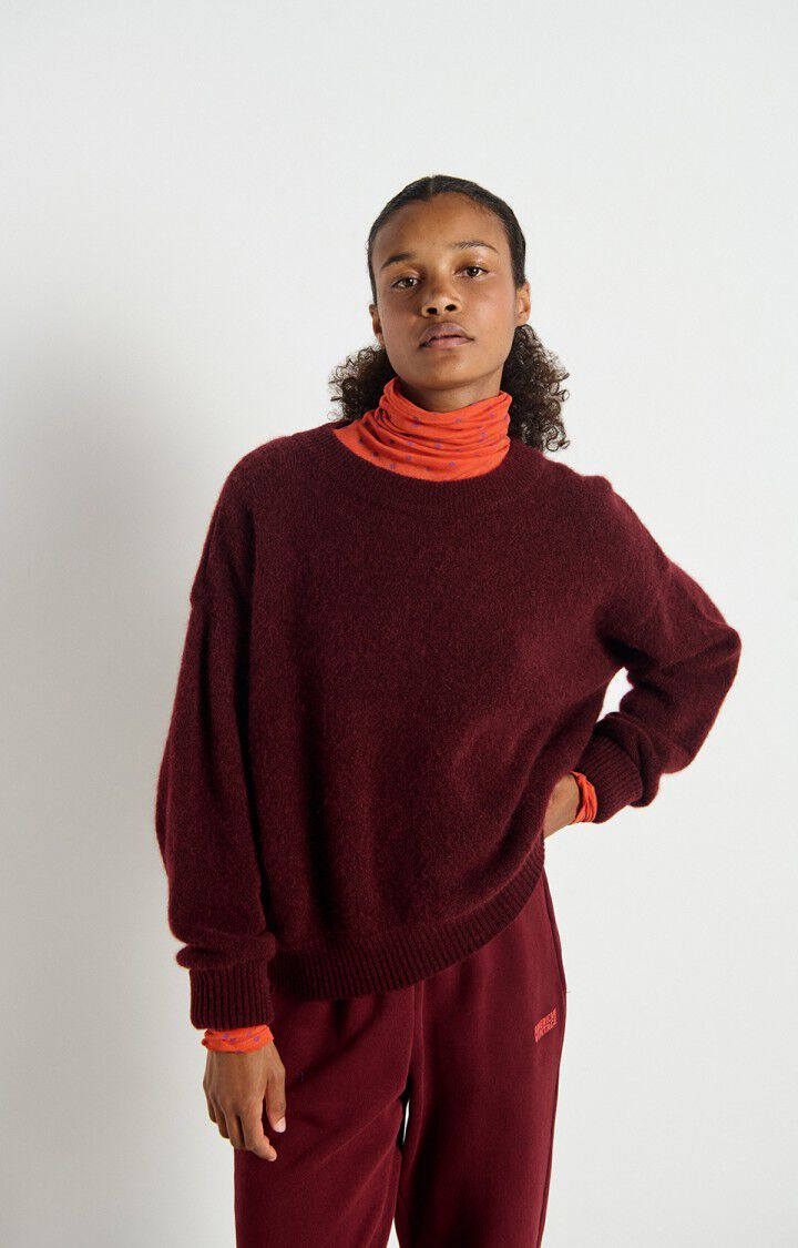AMERICAN VINTAGE VITOW JUMPER DARK RED MELANGE