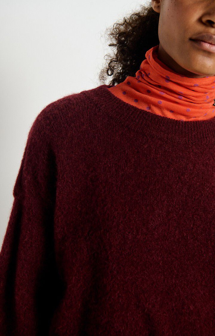 AMERICAN VINTAGE VITOW JUMPER DARK RED MELANGE