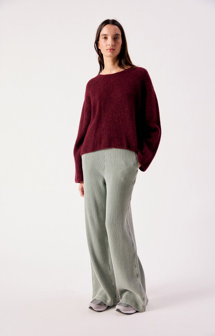 AMERICAN VINTAGE VITOW SWEATER DARK RED MELANGE