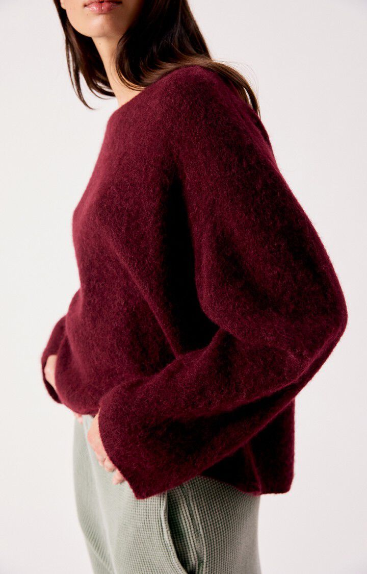 AMERICAN VINTAGE VITOW SWEATER DARK RED MELANGE
