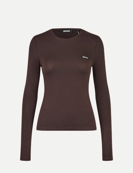 ROTATE T-SHIRT LONGSLEEVE BROWN