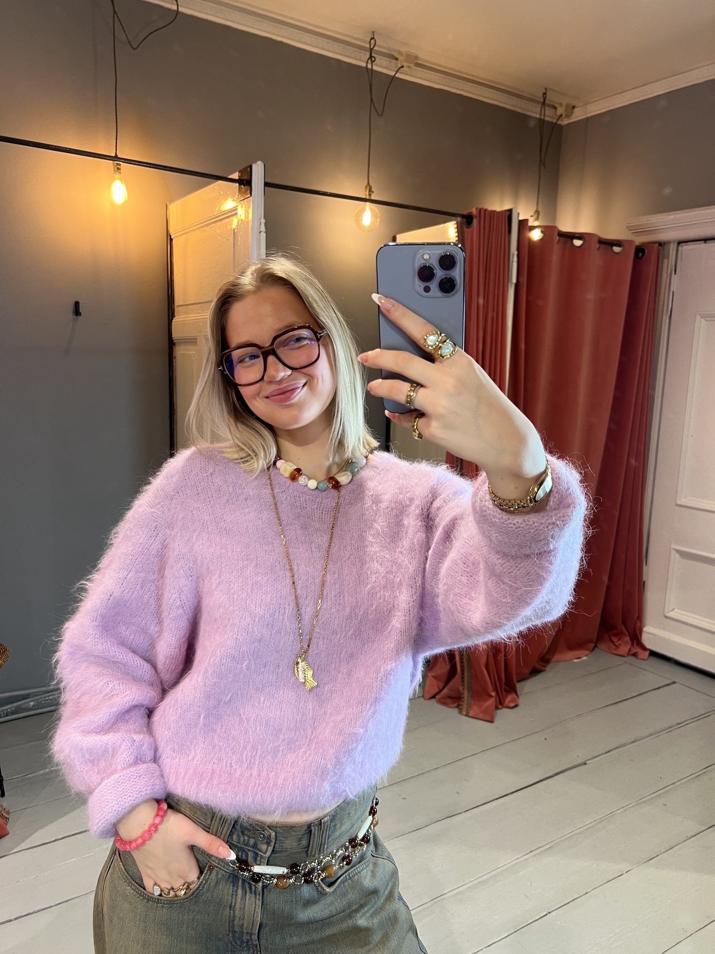 AMERICAN VINTAGE  - NIBY - PULLOVER - ORCHIDEE GEVLEKT