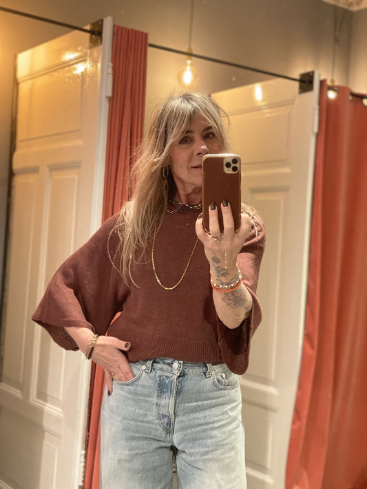 STUDIO AR BY ARMA - MARISLON LINNEN KNIT - PULLOVER - MAHONY