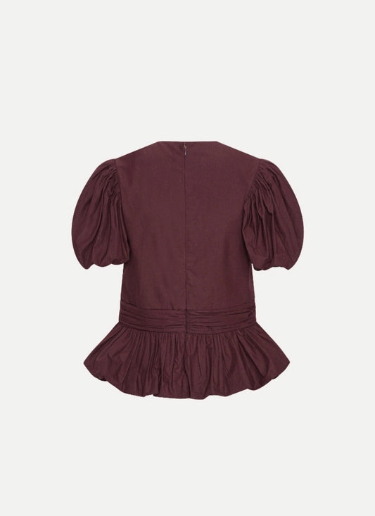 ROTATE BALLOON PLEATED PANTS - BORDEAUX