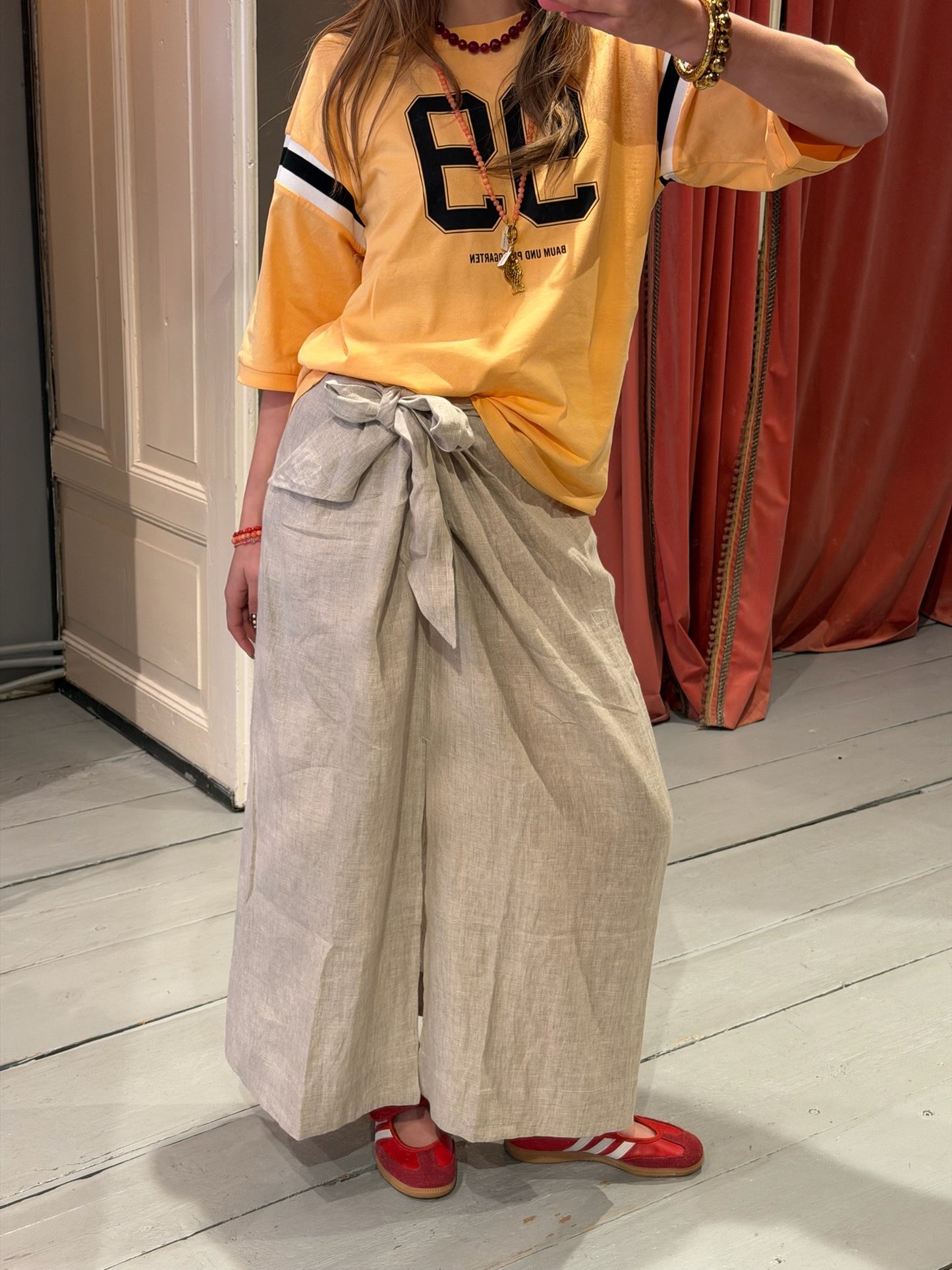 RAE ANTWERP JASMINE SKIRT - ROK - LINEN - NATURAL