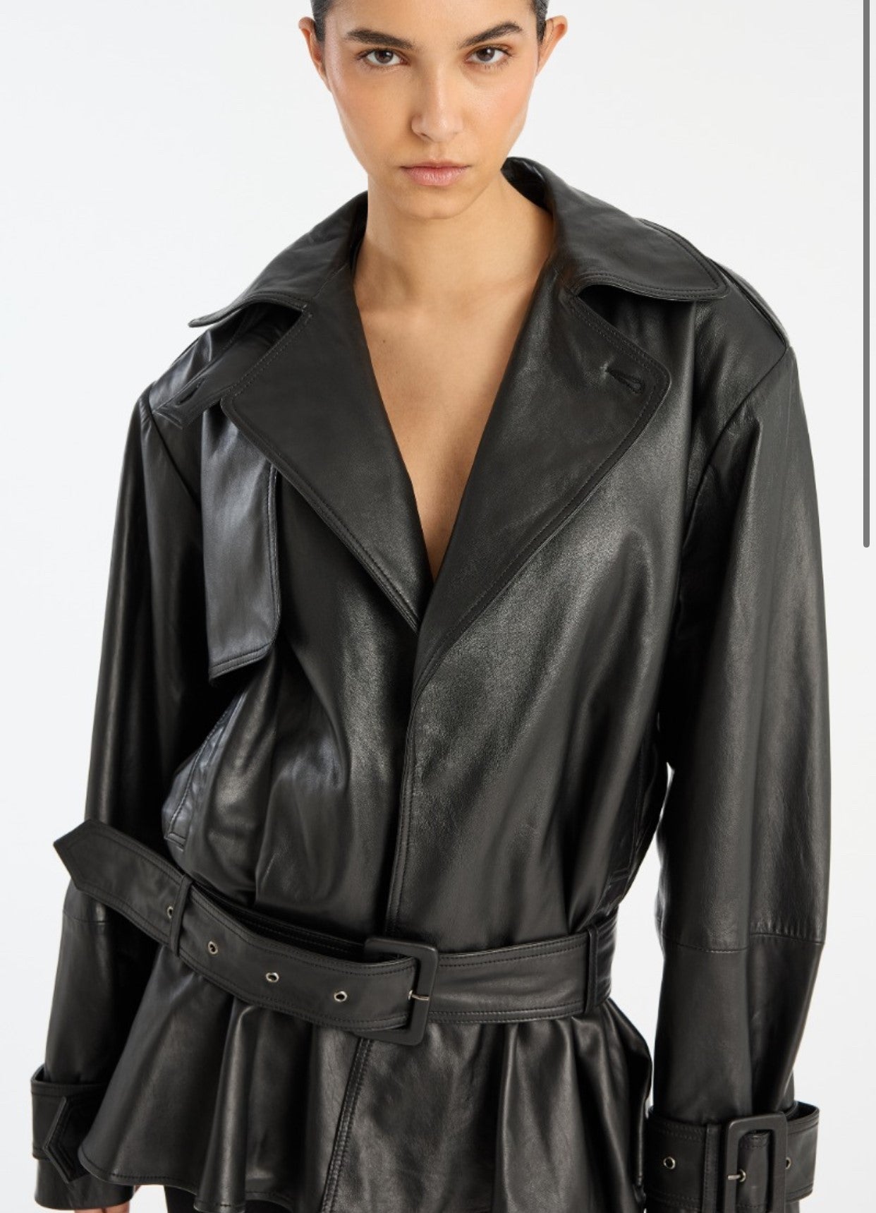 ROTATE BIKER LEREN JACK - ZWART