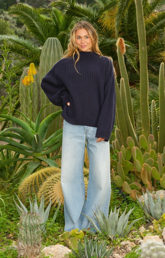 SEA ME HAPPY BAKER JUMPER - MIDNIGHT BLEU