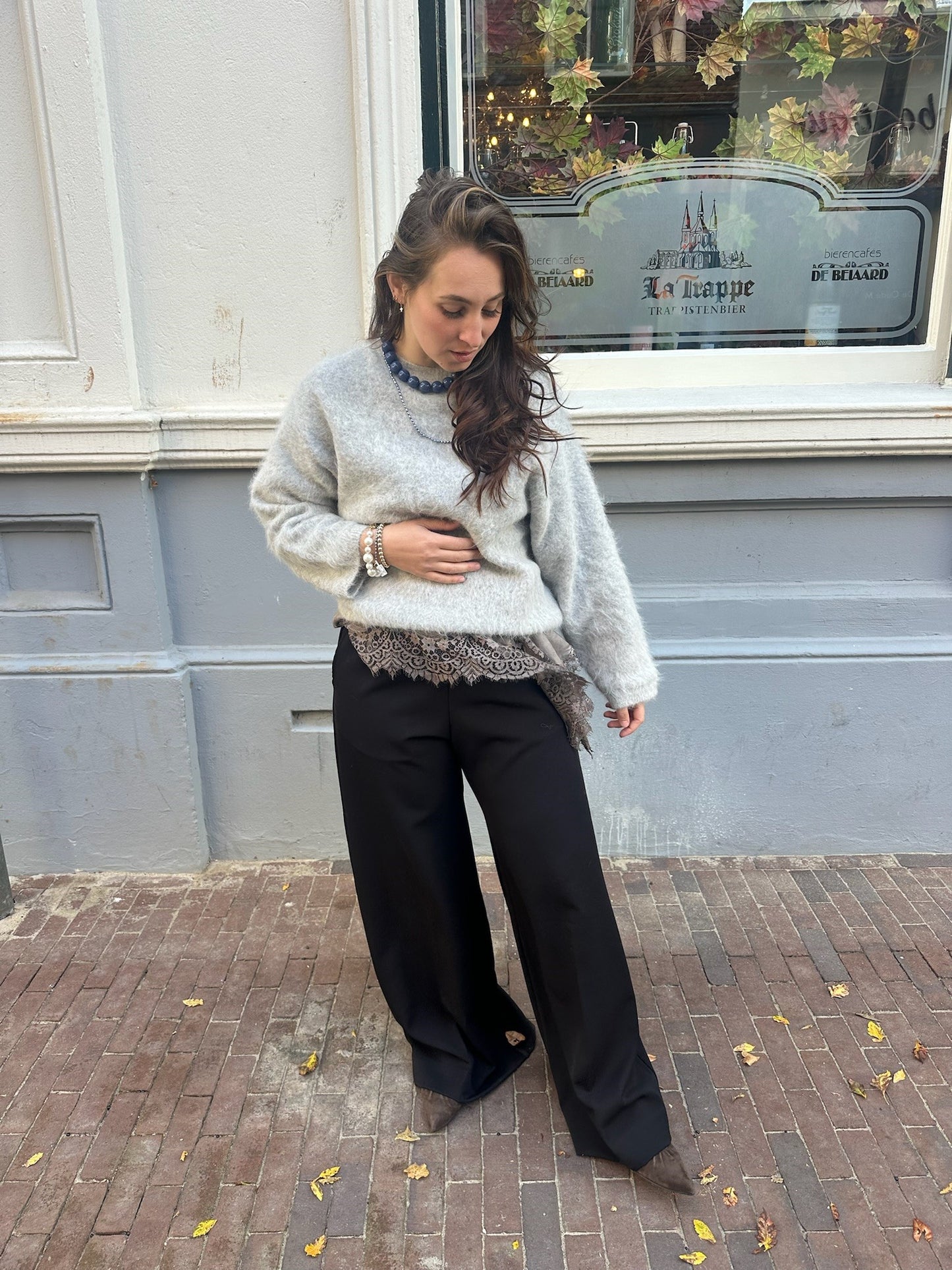 SEA ME HAPPY SUPER  WOODY CASUAL PANTS - BLACK