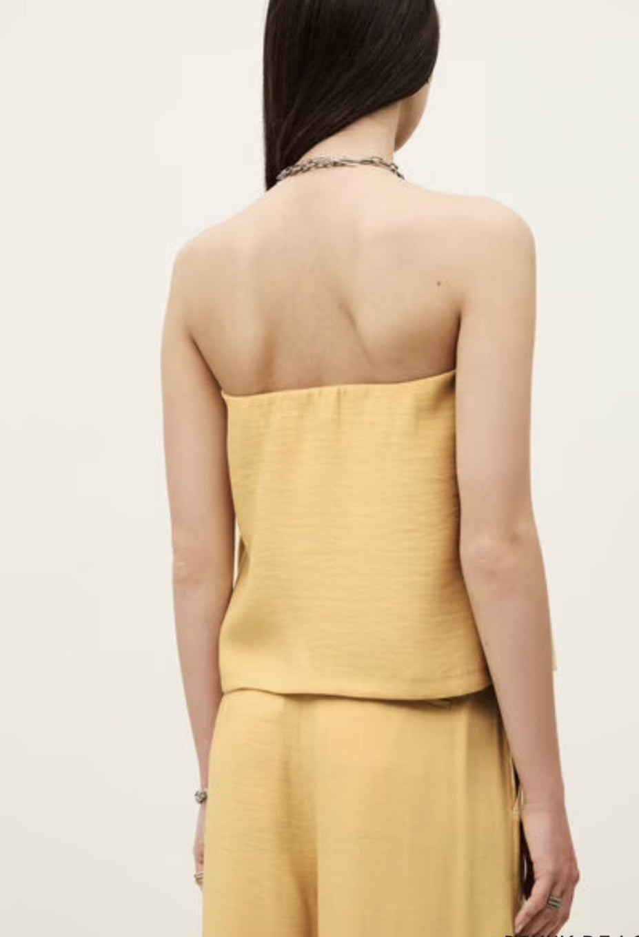 BA&SH DEBORAH BUSTIER TOP - PAILLE/GEEL