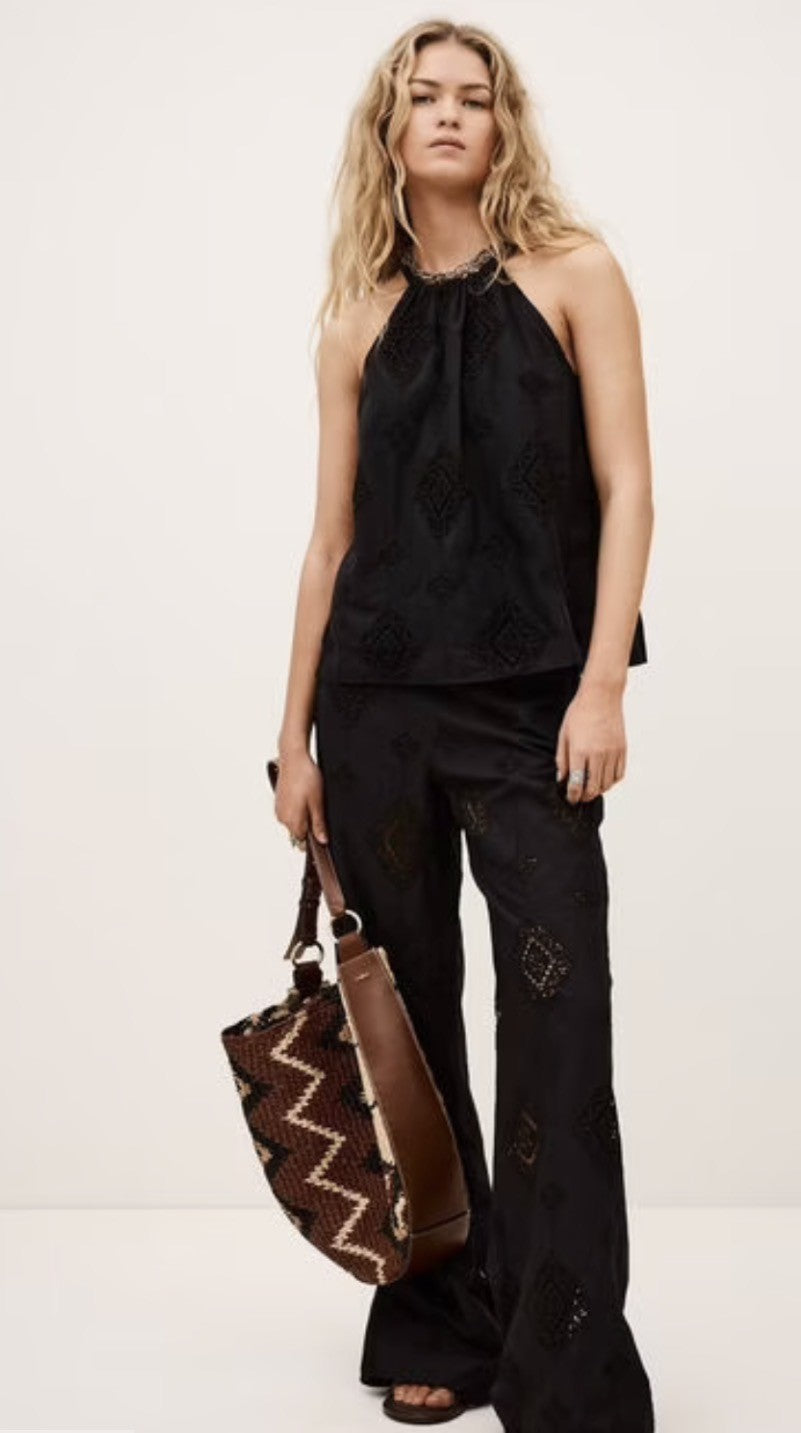 BA&SH MAXI TOP - ZWART