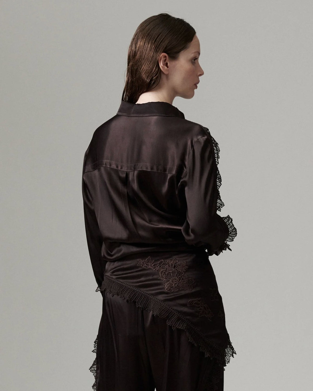 DAY BIRGER ET MIKKELSEN  MOLA BLOUSE - SILKY TOUCH - GANACHE