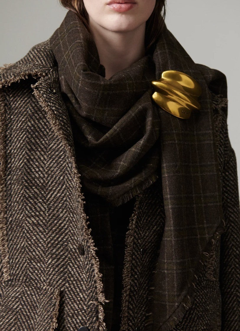 DAY BIRGER ET MIKKELSEN ZIA - SWAWL - BROWN CHECK