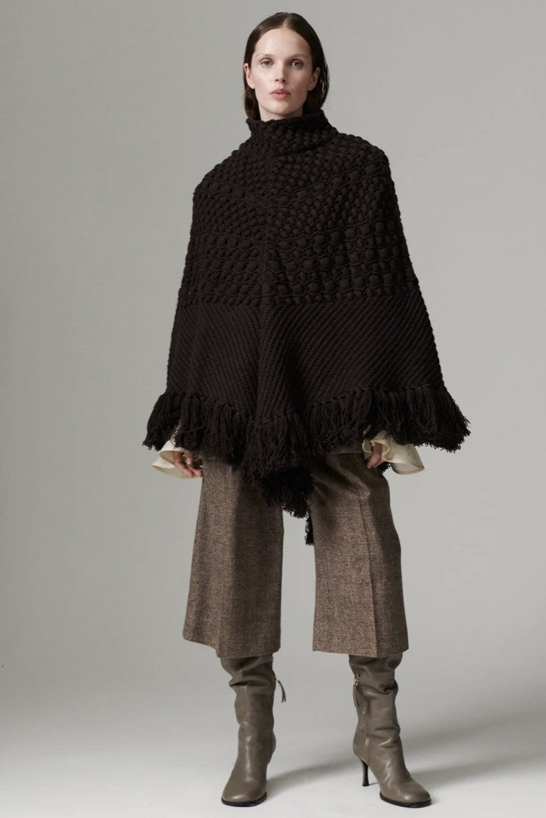 DAY PONCHO CABEL PONCHO /CAPE - GANACHE