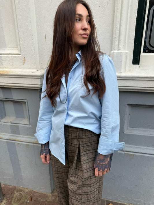 DAY BIRGER ET MIKKELSEN - POPLINA BLOUSE - CHAMBRAY BLUE