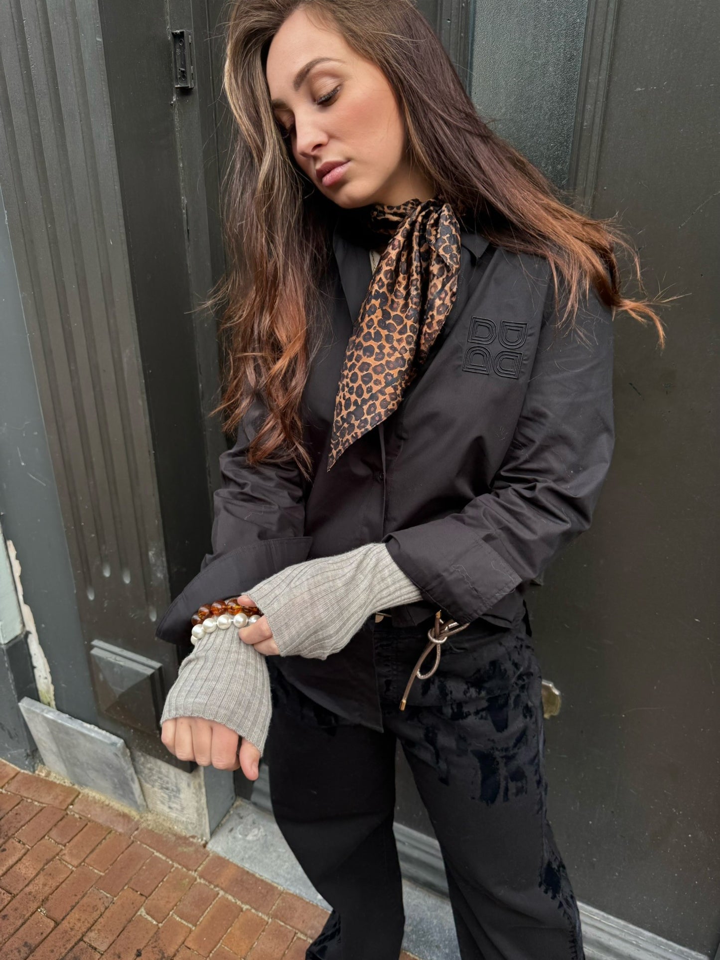 DAY BIRGER ET MIKKELSEN - POPLINA BLOUSE - ZWART