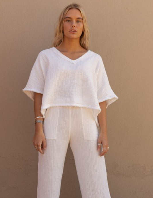 SEA ME HAPPY FIJI TOP - WHITE