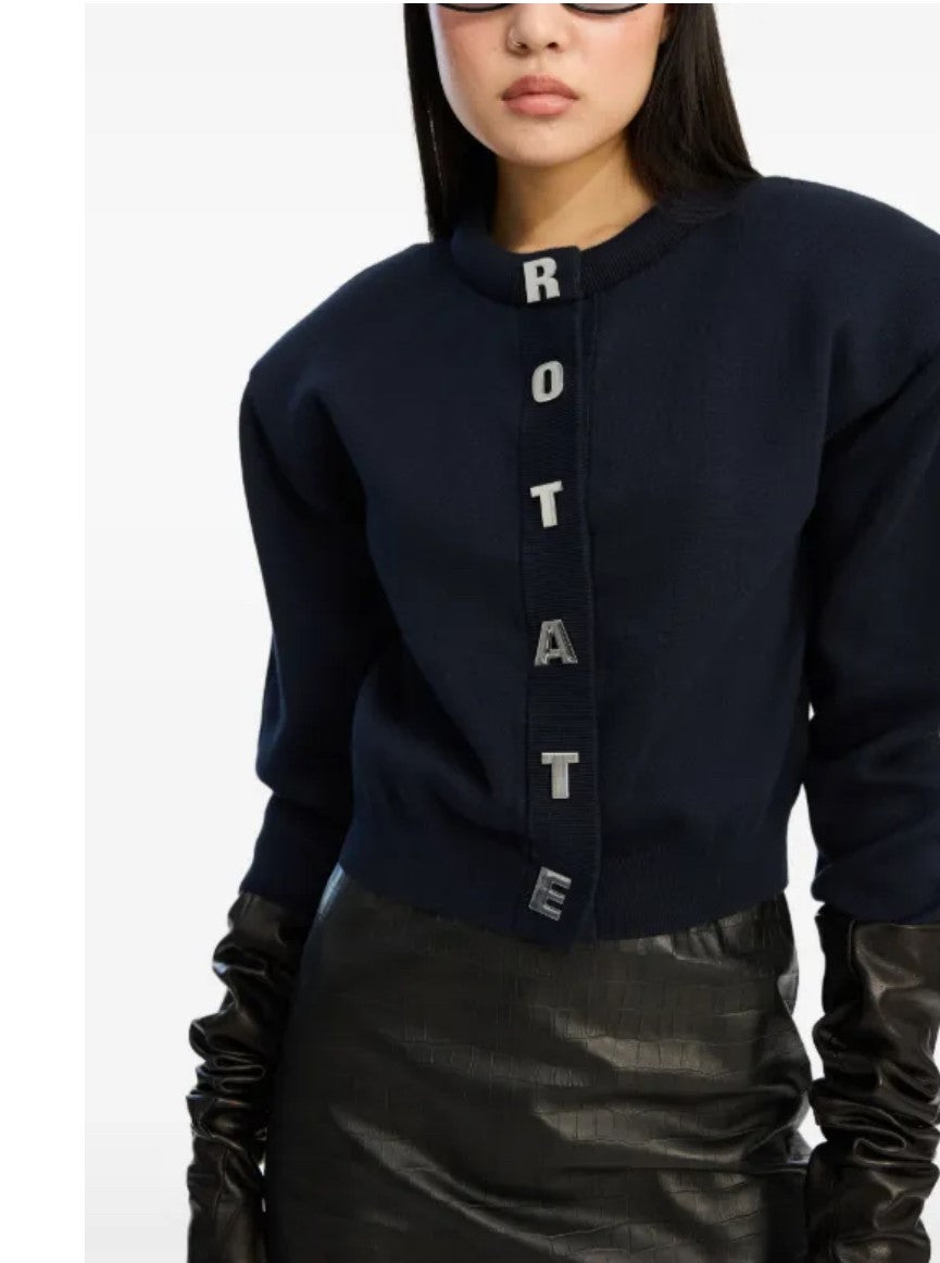 ROTATE FIRM KNIT CARDIGAN - CAPTAIN -DARK BLUE