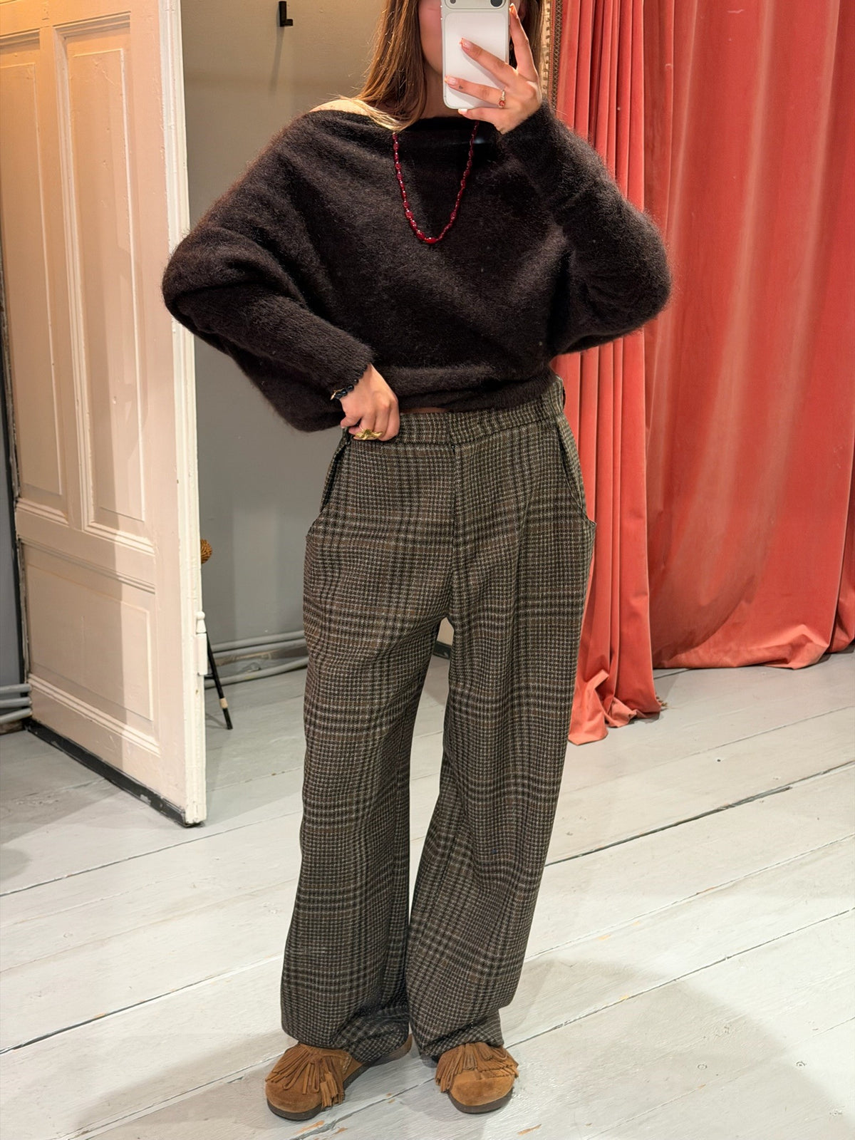 MARGAUX LONNBERG PANTALON ANTHON GREEN CHECK