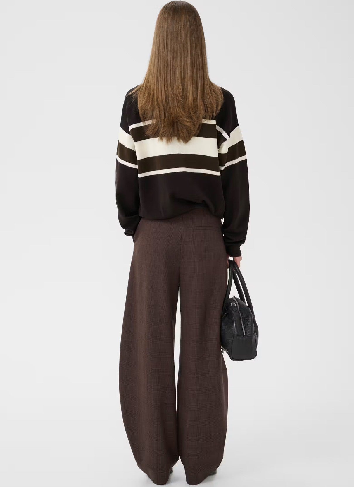 GESTUZ GZLAVANA HW PANTALON - PANTALON - BROWN CHECK