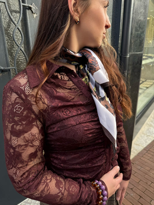 GESTUZ - GZLEALA- BLOUSE - KANT - BURGUNDY