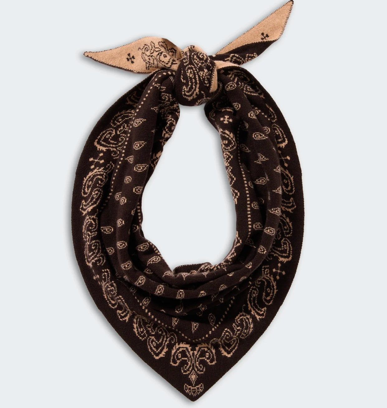 GUEST IN RESIDENSCE SCARF - THE WILD RAG  - BURNT COCOA /DUNE