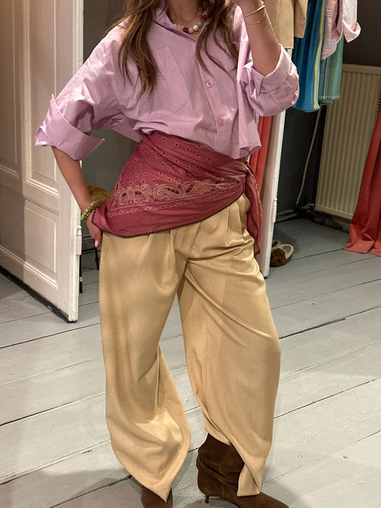 GESTUZ GZSTACY PANTS - PALE HAY MELANGE