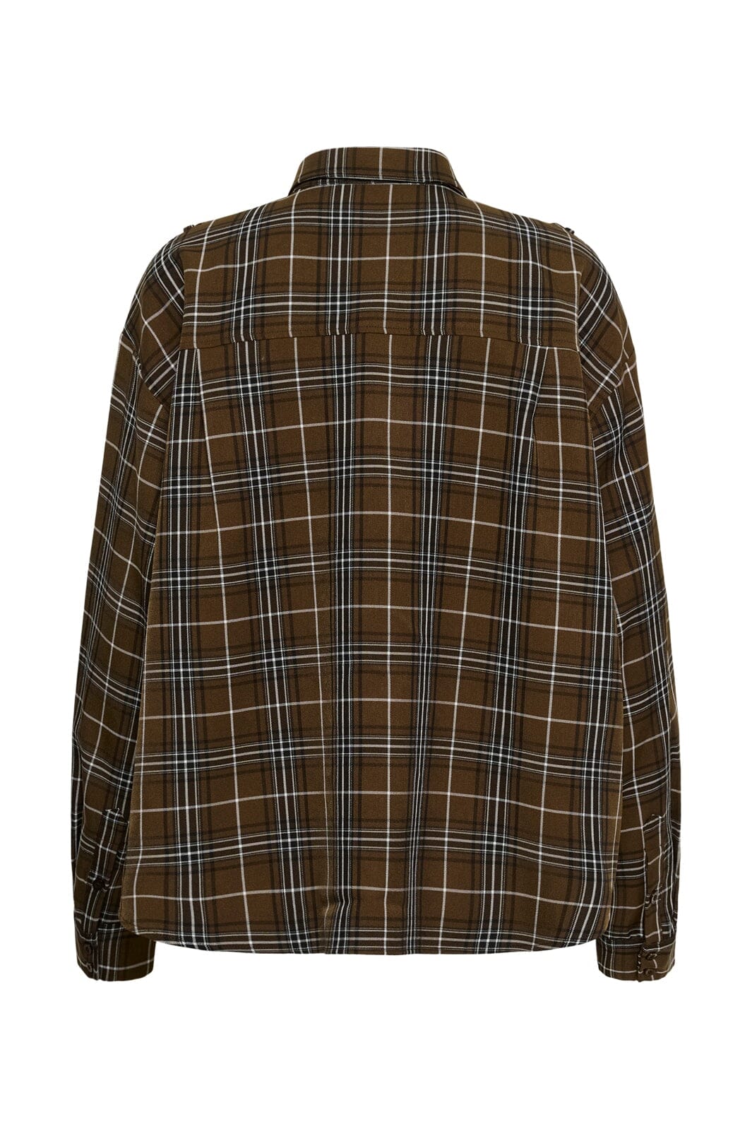 GESTUZ ALEYA SHIRT OLIVE GREEN CHECK