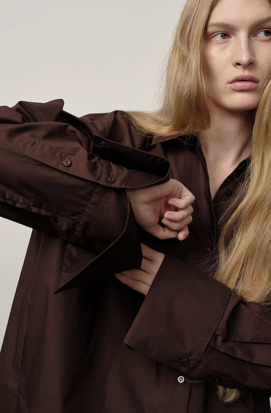 HERSKIND INGA SHIRT - COFFEE BROWN
