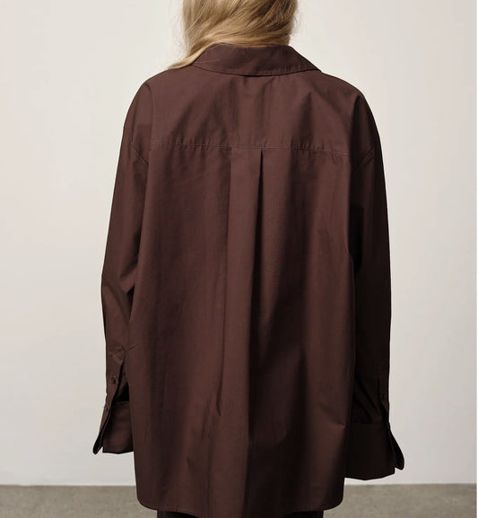 HERSKIND INGA SHIRT - COFFEE BROWN