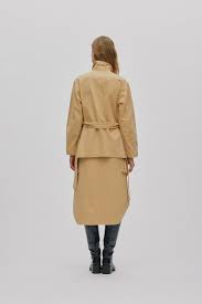 RABENS SALONER TEXTURE CANVAS BELT JACKET SIENNA