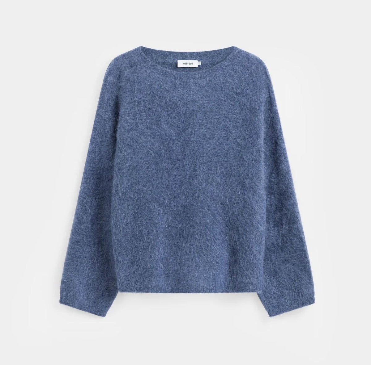 KNIT-TED AMALIA PULLOVER - MID BLUE