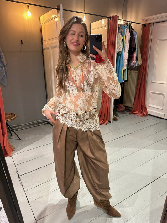 BAUM UND PFERDGARTEN MEELAH TOP - FRAPPE BEIGE