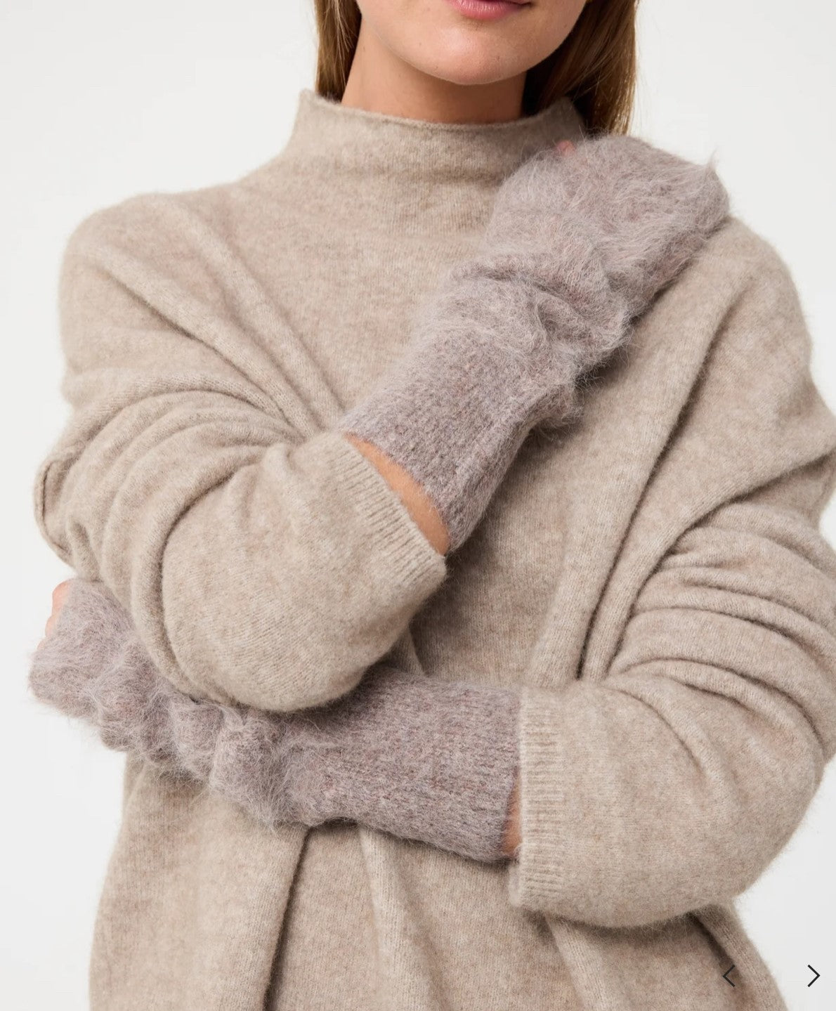 KNITTED MICHELLE HANDSCHOENEN - MOCCA