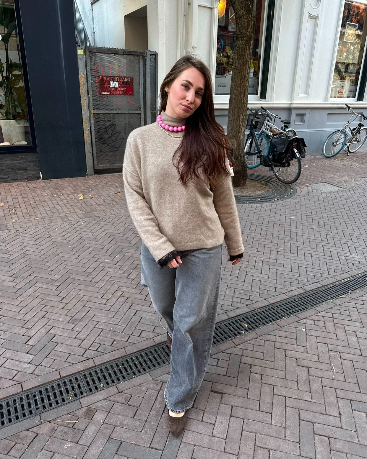 KNIT-TED KIM PULLOVER SAND