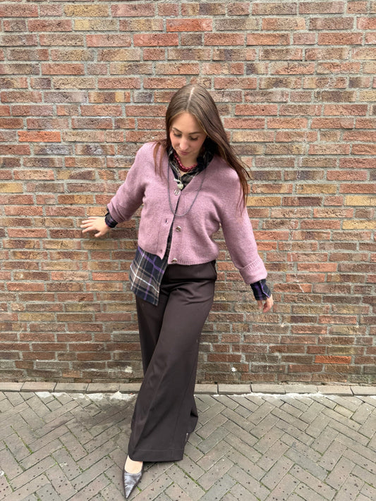 KNIT-TED ARIEL CARDIGAN LILAC
