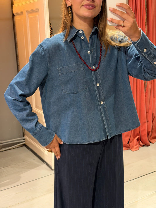 ACADEMIA MIA BLOUSE - JEANS BLAUW