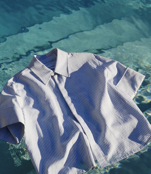MARGAUX LÖNNBERG CARL CHEMISE BLUE STRIPES