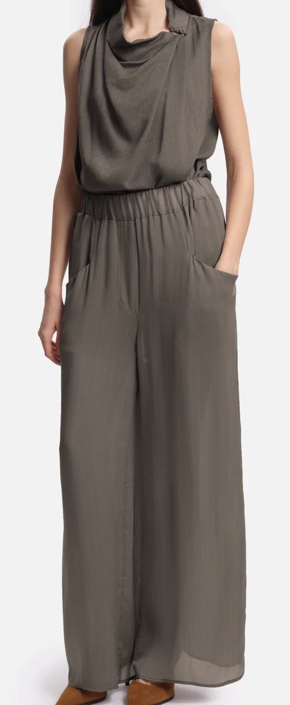 MARGAUX LÖNNBERG NED PANTALON KAKI STRIPES