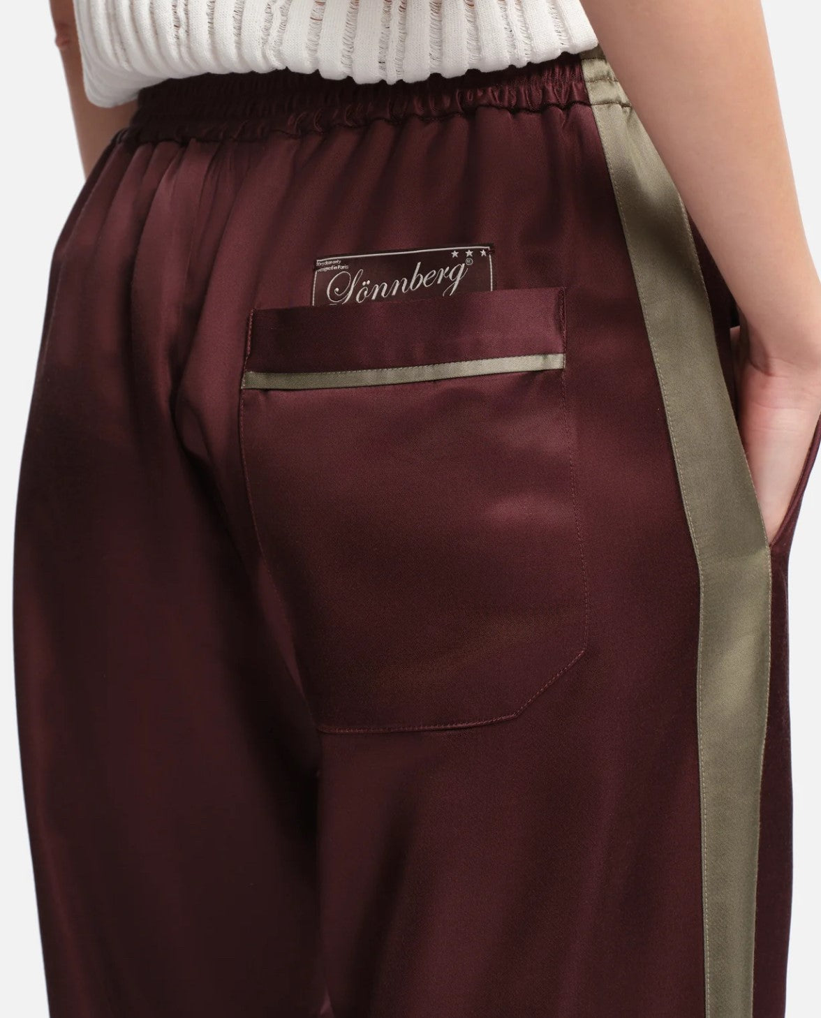 MARGAUX LONNBERG - IDAO PANTALON - BROWN SATINE