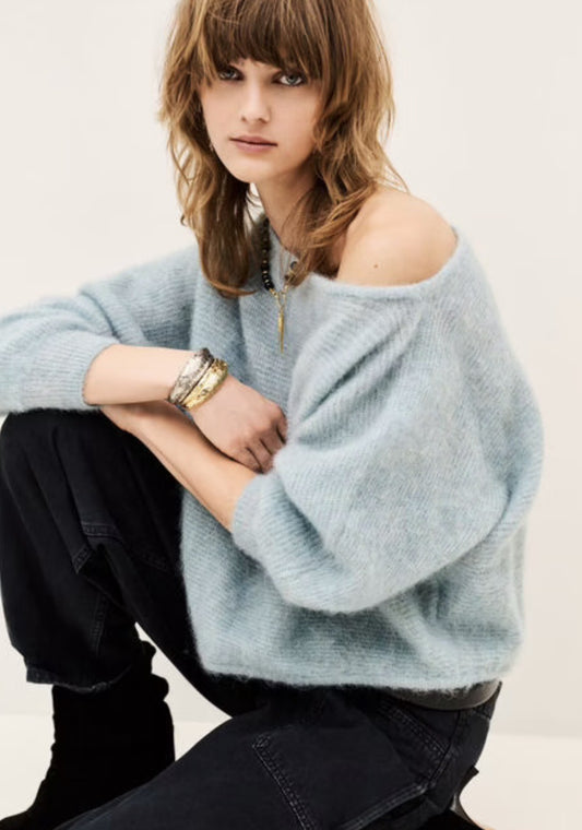BASH SUELA PULLOVER - BLAUW