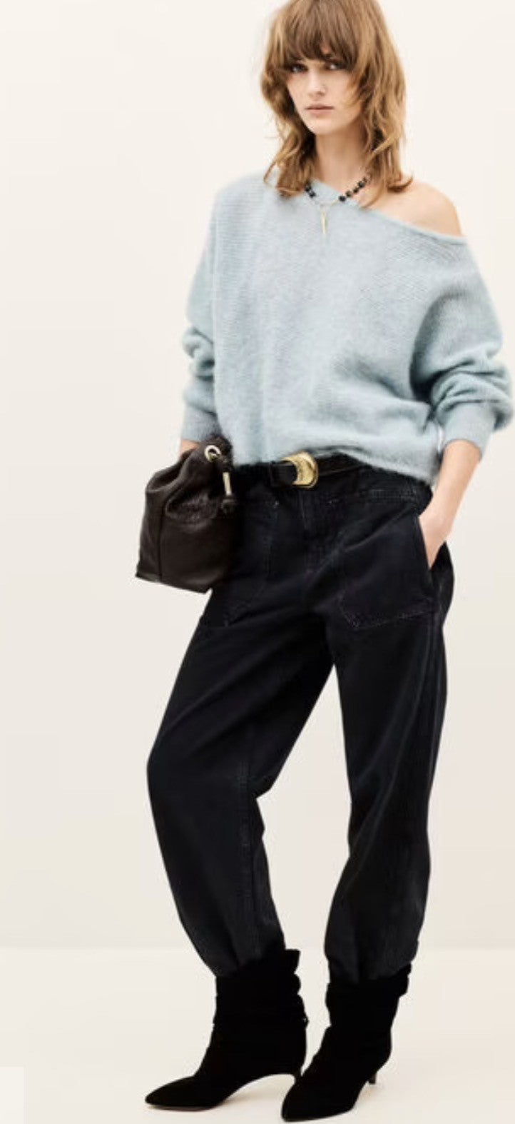 BASH SUELA PULLOVER - BLAUW