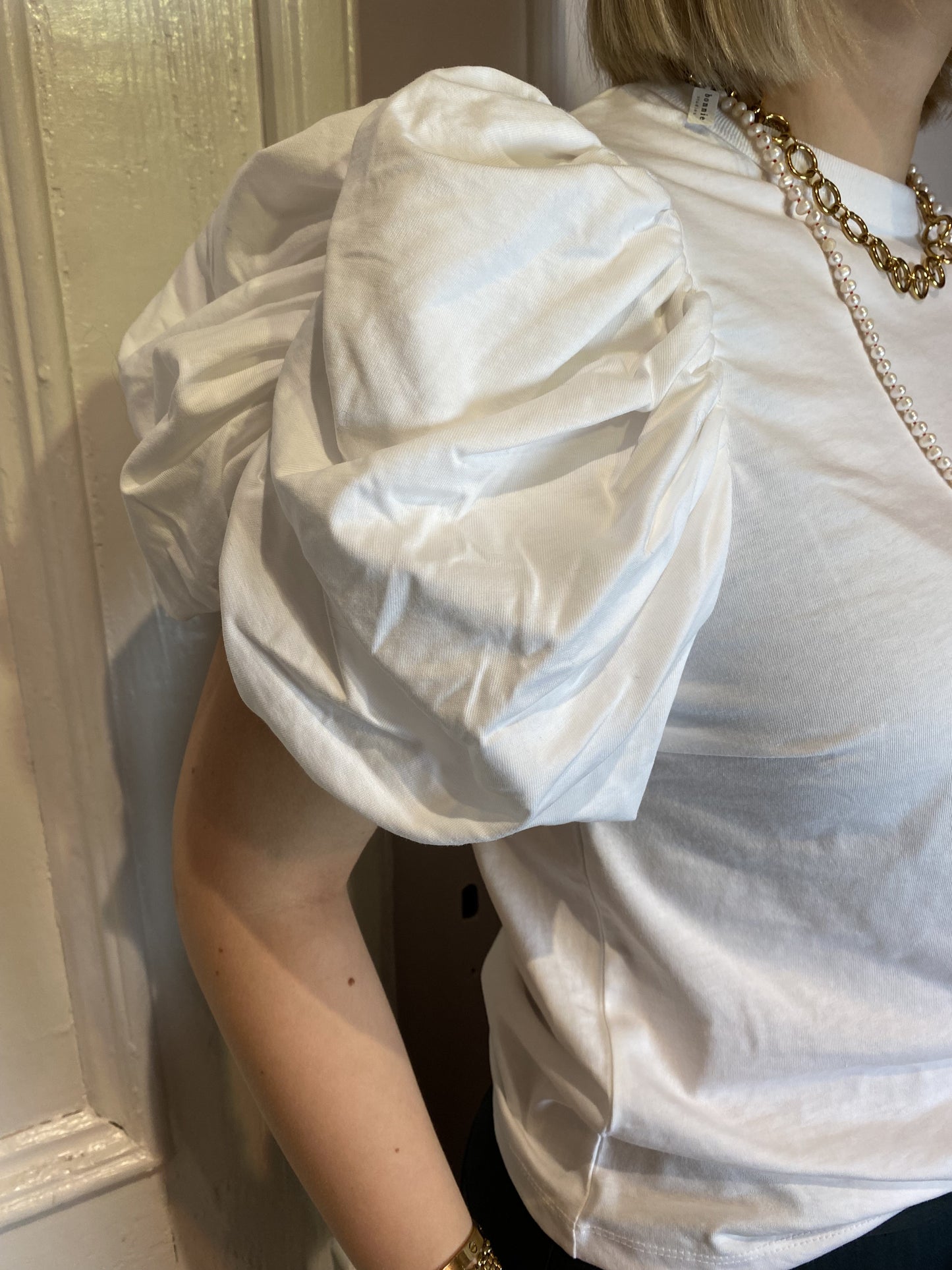 ROTATE PUFF SLEEVE T-SHIRT - WIT