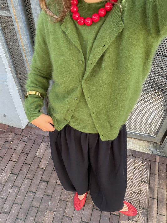 HERSKIND ROSELLE KNIT CARDIGAN GREEN