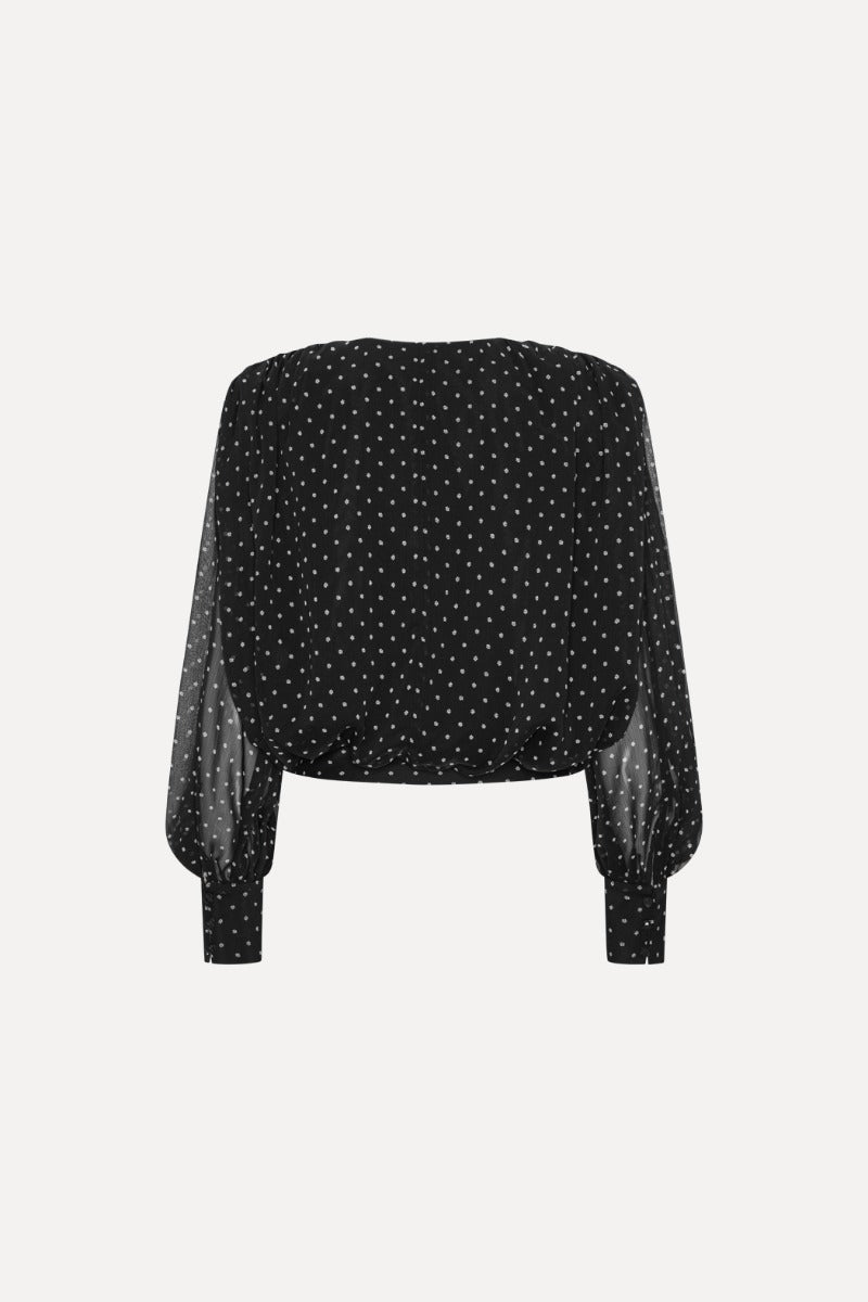 ROTATE RUCHED BLOUSE BLACK