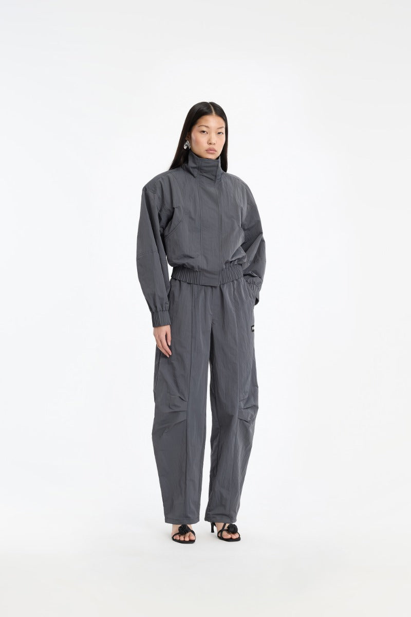 ROTATE CRISPY TRACK PANTS DARK GREY