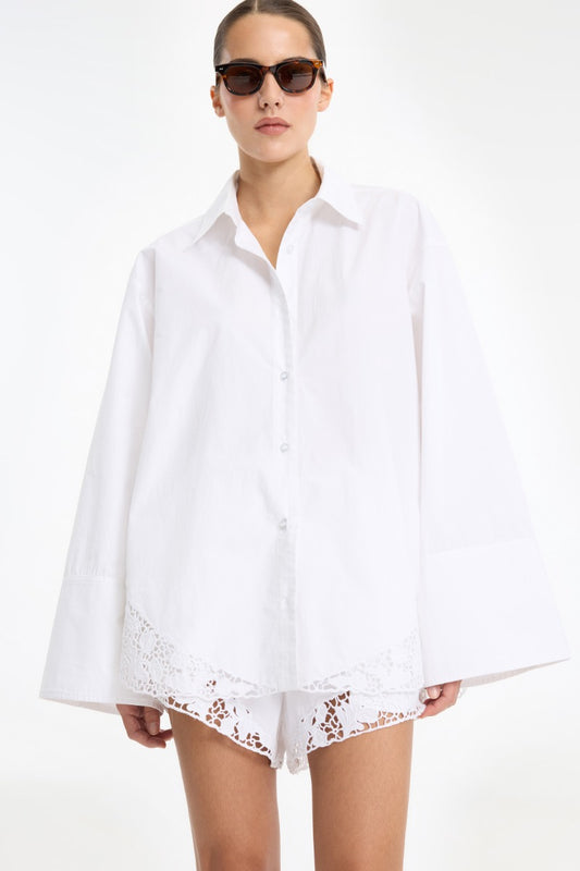 ROTATE OVERSIZED SHIRT BRIGHT WHITE
