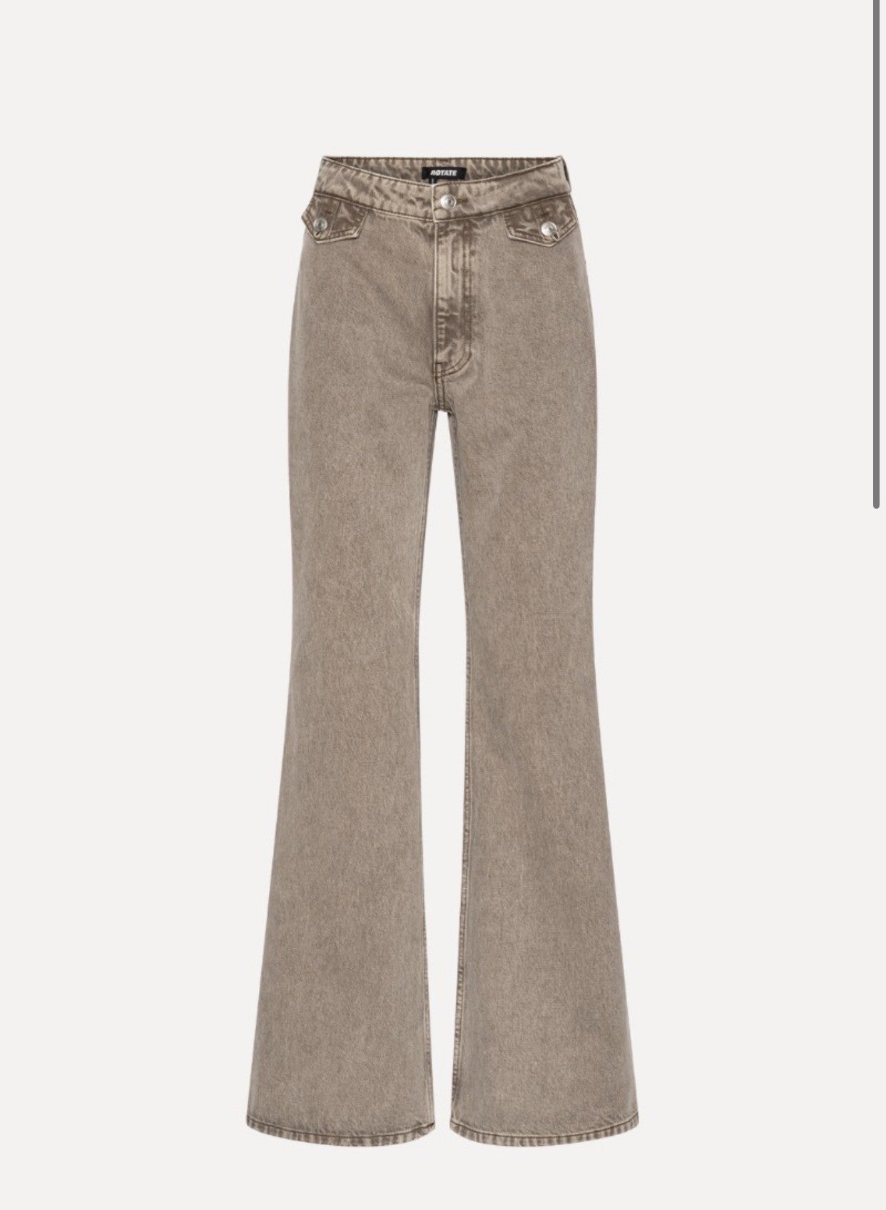 ROTATE FLARED HIGHWAISTED JEANS- DRIFTWOOD