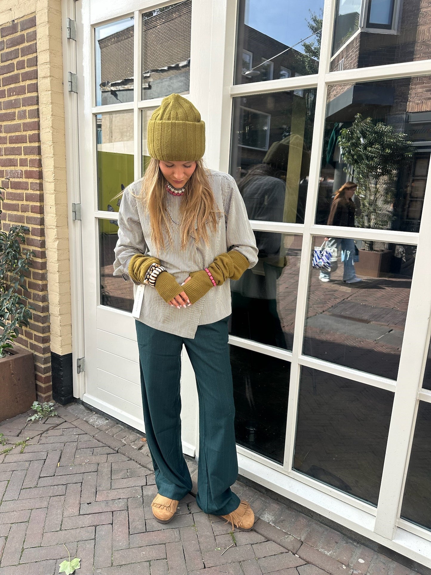 SEA ME HAPPY ALEX PANTS WOOL DEEP DARK GREEN