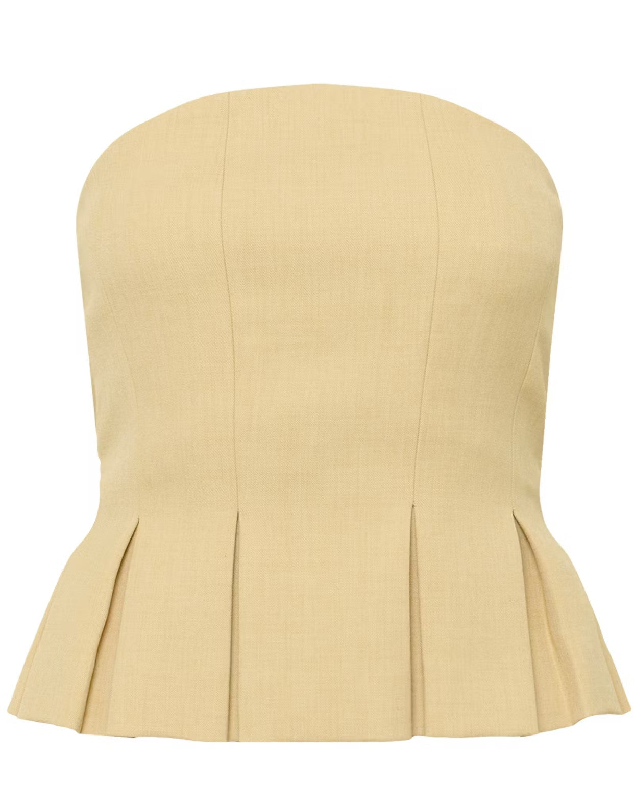 GESTUZ GZSTACY CORSAGE TOP - PALE HAY MELANGE